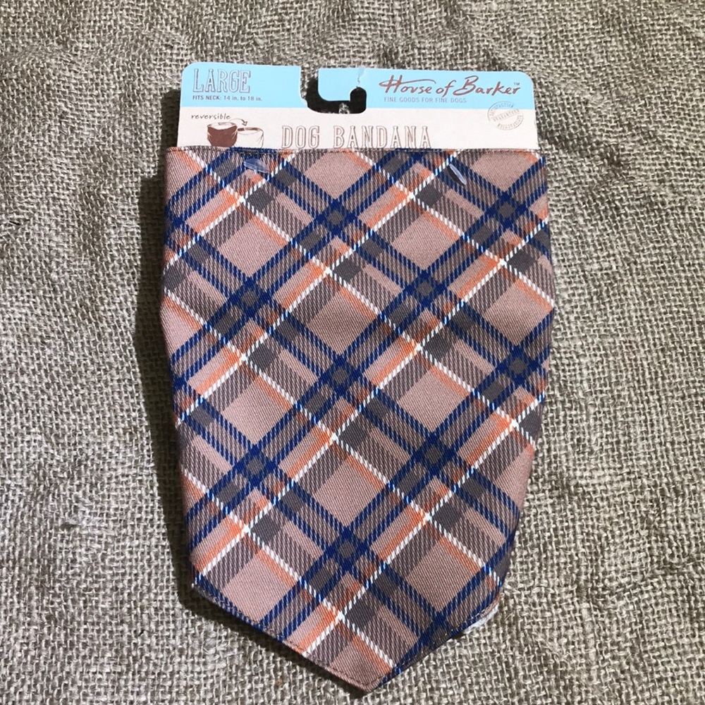 Large Tan House of Barker Dog Bandana